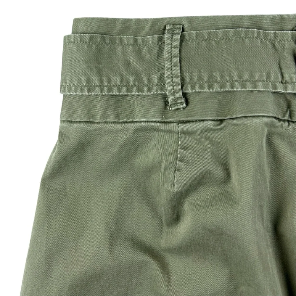 Polo Ralph Lauren Womens Belted Tapered Leg Pleated Pants Size 0 Green Preppy Gr - Picture 12 of 16